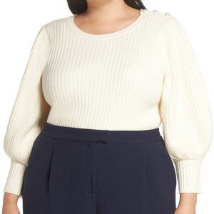 Halogen x Atlantic-Pacific Balloon Sleeve Sweater